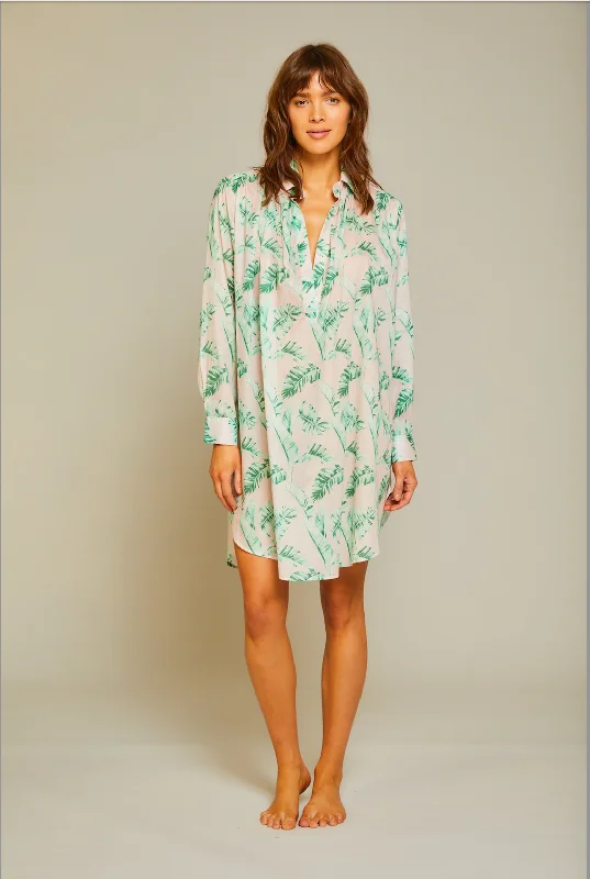 Banana Leaves Romeo Sleep Shirt - Pink