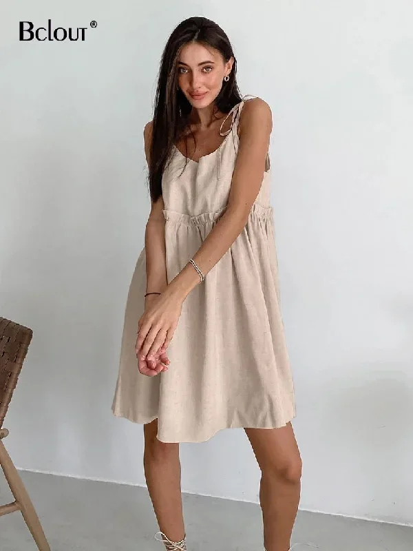 Summer Japandi Linen Dress