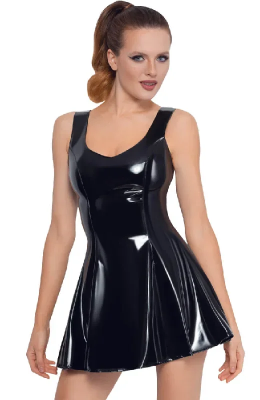 black-a-line-vinyl-dress-enchanted-night