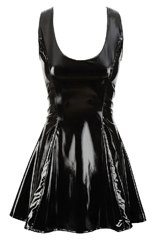 black-a-line-vinyl-dress-enchanted-night