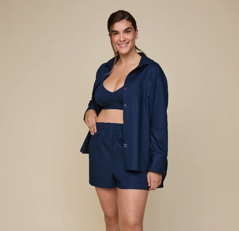 Classic Poplin Pajama Shorts - Midnight