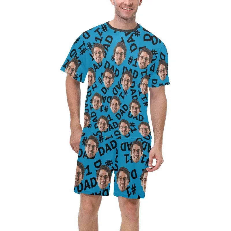 custom-face-my-cool-dad-mens-crew-neck-short-sleeve-pajama-set