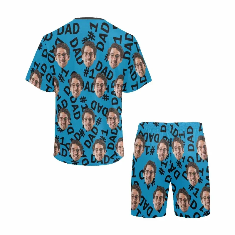 custom-face-my-cool-dad-mens-crew-neck-short-sleeve-pajama-set