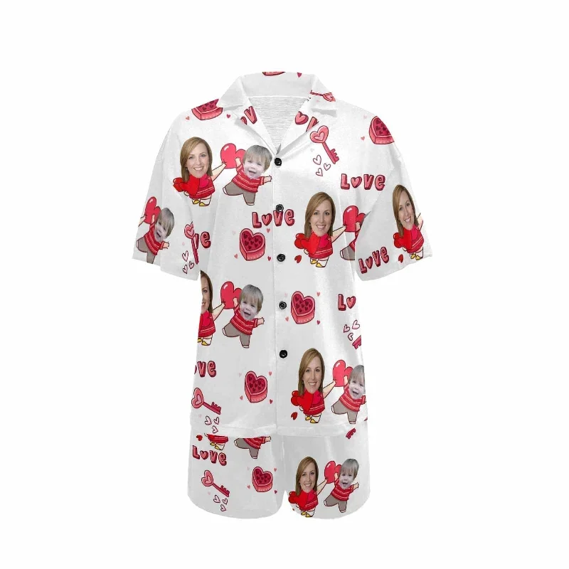 custom-face-pajamas-love-mom-baby-sleepwear-personalized-womens-v-neck-short-pajama-set-mothers-day-birthday-gift