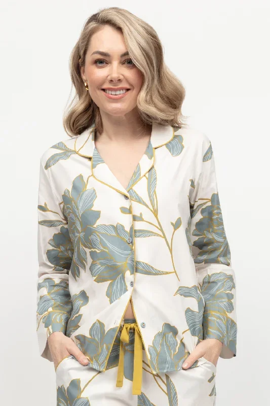 cyberjammies-piper-floral-print-long-sleeve-pyjama-top-white