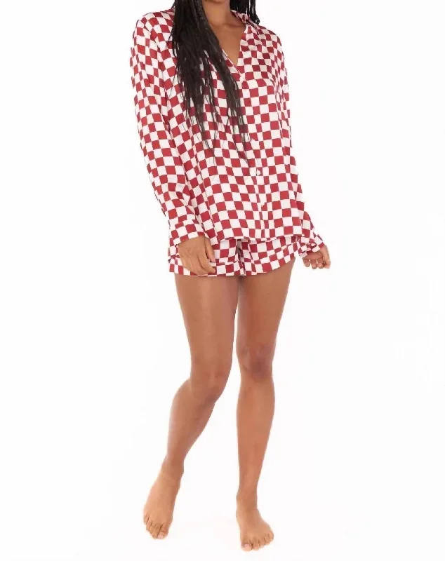 red checker silky