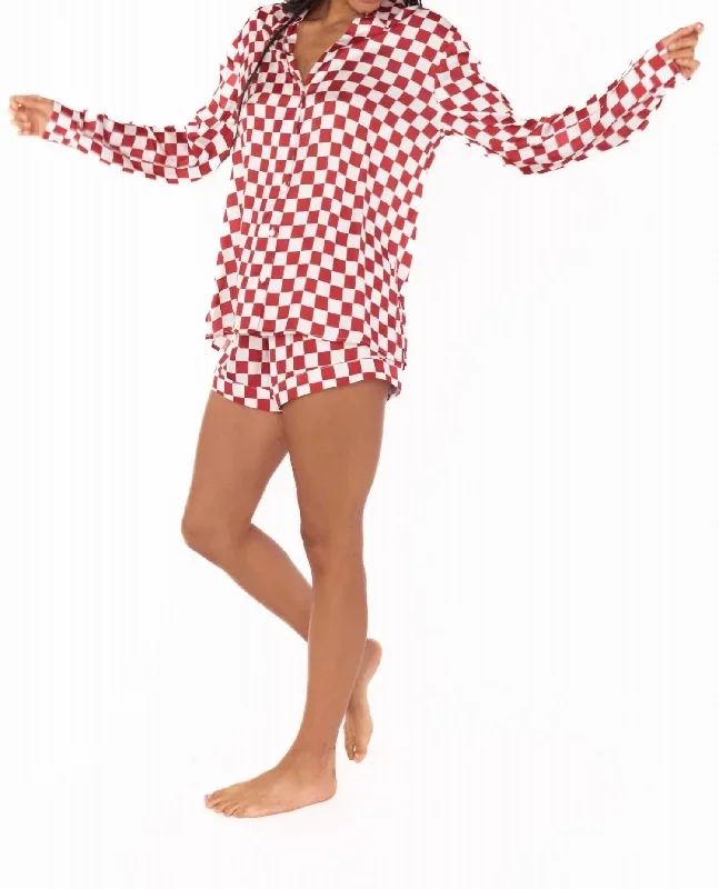 red checker silky