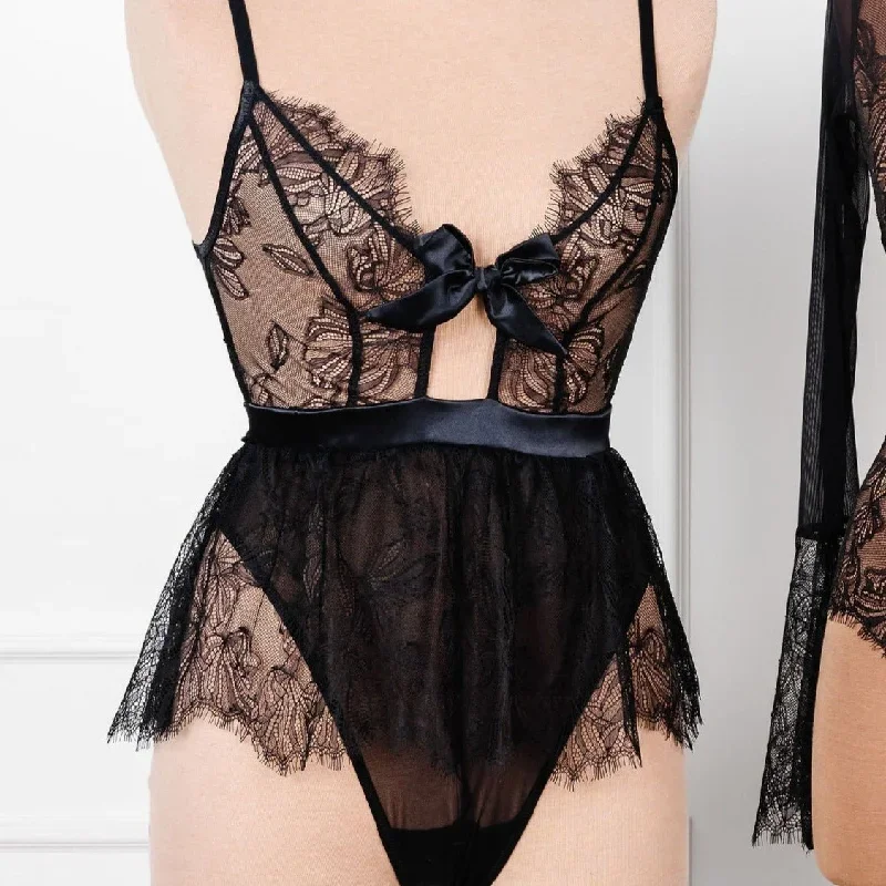 eyelash-lace-crotchless-teddy-black