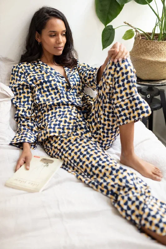 Chelsea Geometric Print Pyjama Set, Size UK 14