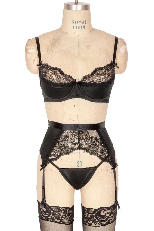 Grace Satin & Lace High-Waisted Garterbelt