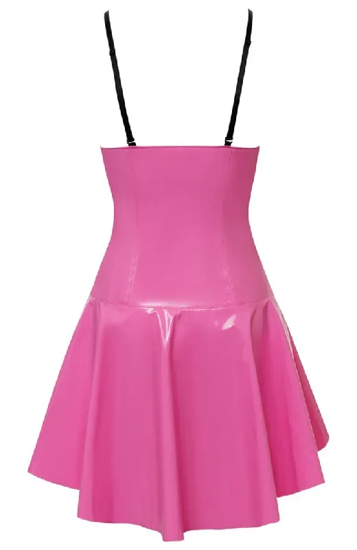 hot-pink-vinyl-dress