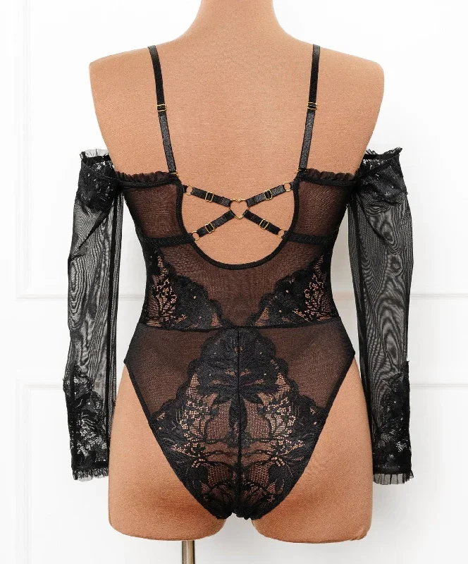 lace-mesh-off-the-shoulder-crotchless-teddy-black