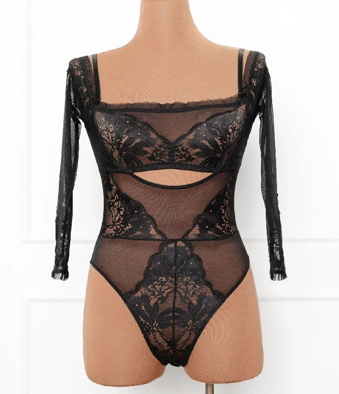 lace-mesh-off-the-shoulder-crotchless-teddy-black