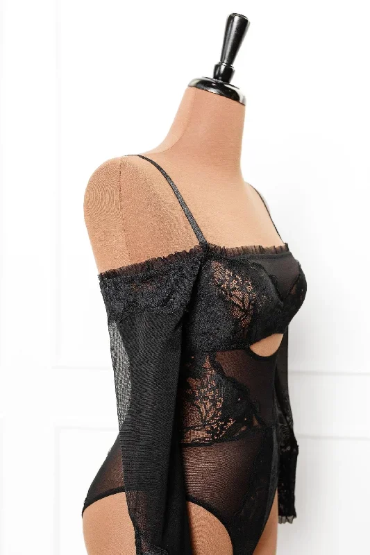 lace-mesh-off-the-shoulder-crotchless-teddy-black