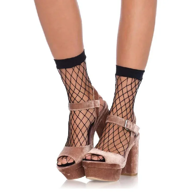 Leg Avenue Mara Diamond Net Ankle Socks