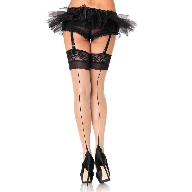 Leg Avenue Rory Sheer Cuban Heel Hold-Up Stockings