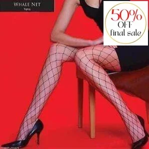 Legwear International Scarlet Whale Net Tights