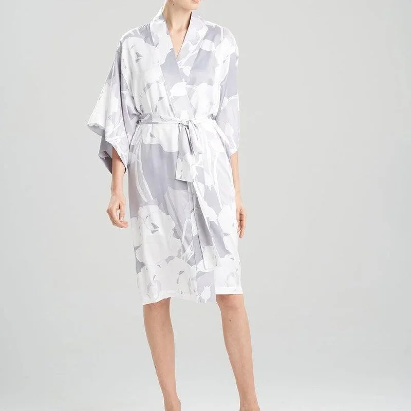 Natori Nara 42"" Robe N74030 in Silver