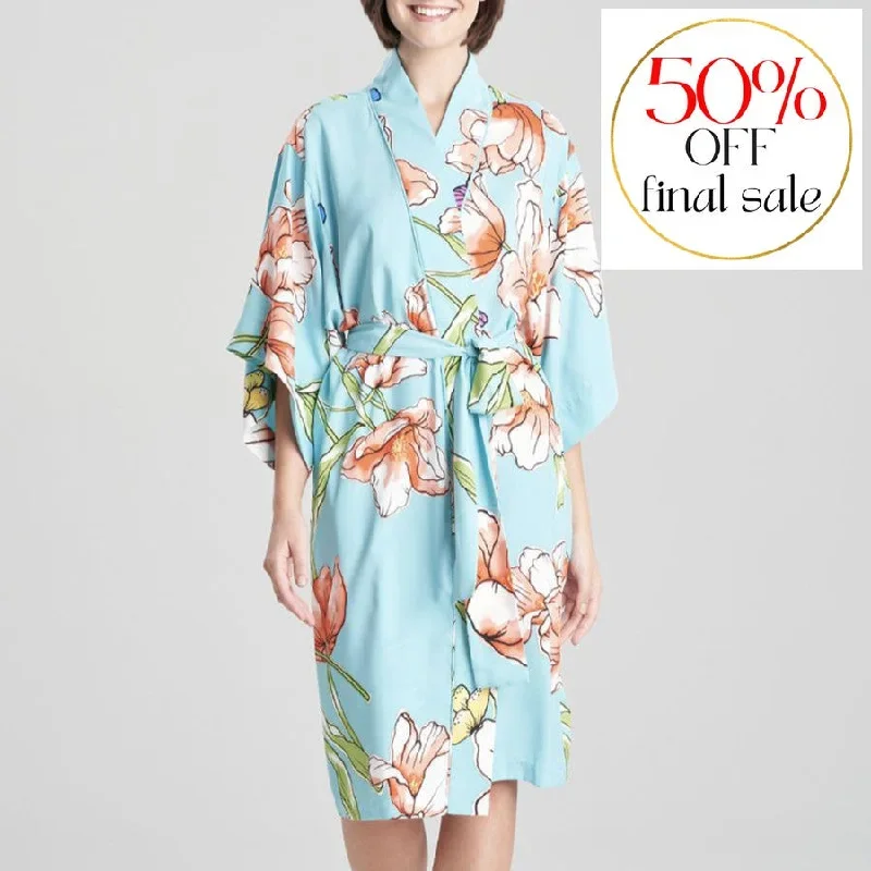 Natori Wild Poppy 42"" Wrap in Sea Glass R74009