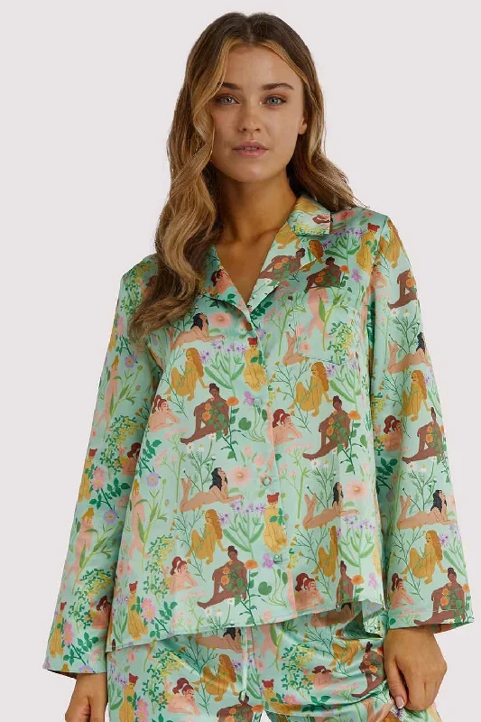 Bodil Jane Nudes & Flowers Long Pyjama Shirt