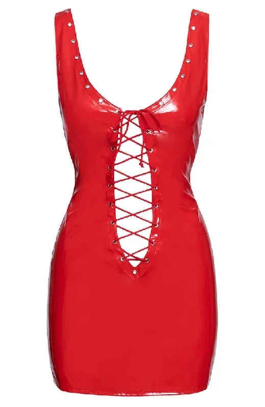 red-vinyl-lace-up-dress-next-up