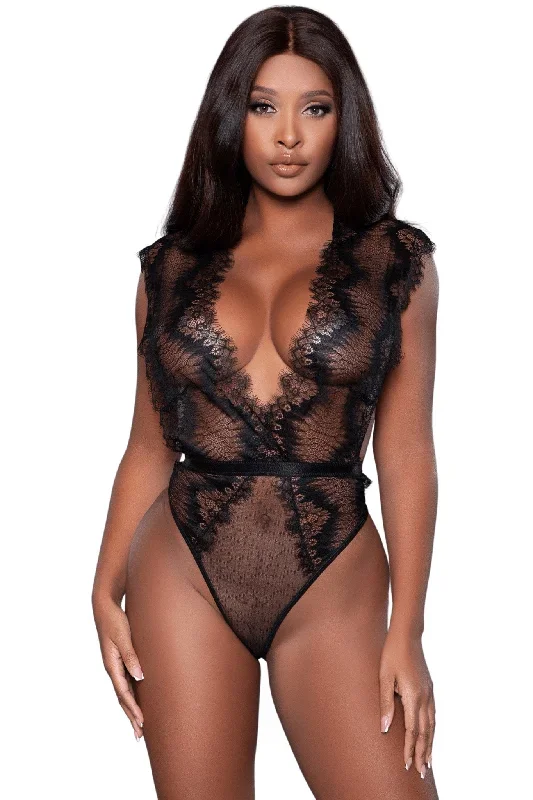 Risqué Crossover Lace Back Teddy