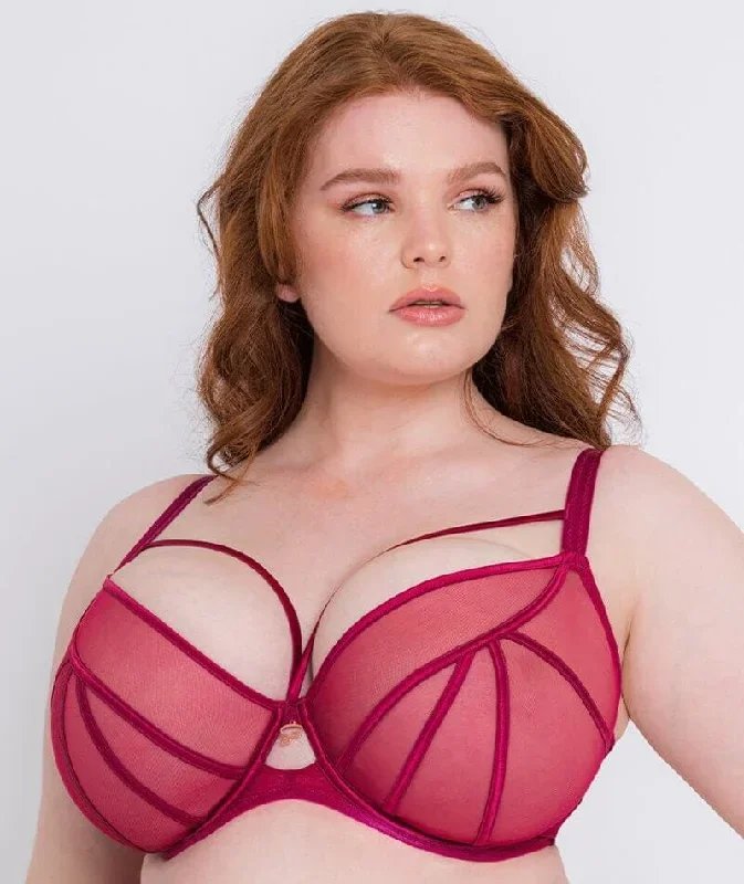 Scantilly Senses Plunge Bra - Cherry Purple