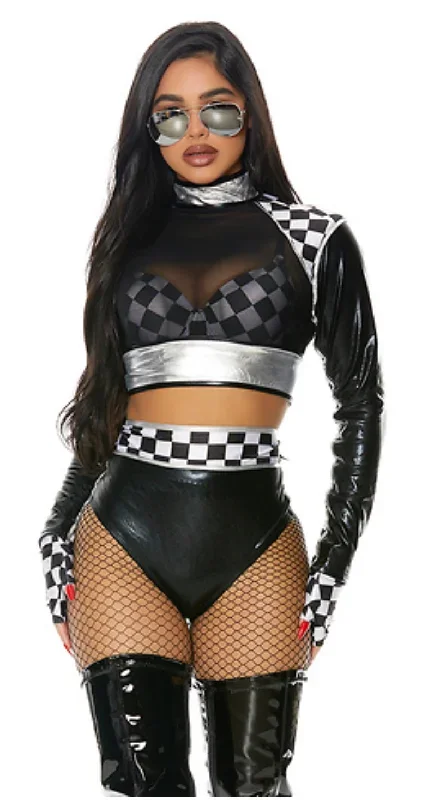 Sexy Checkered Racer Costume