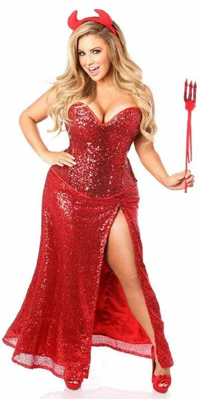 Sexy Deluxe Sequin Devil Halloween Costume