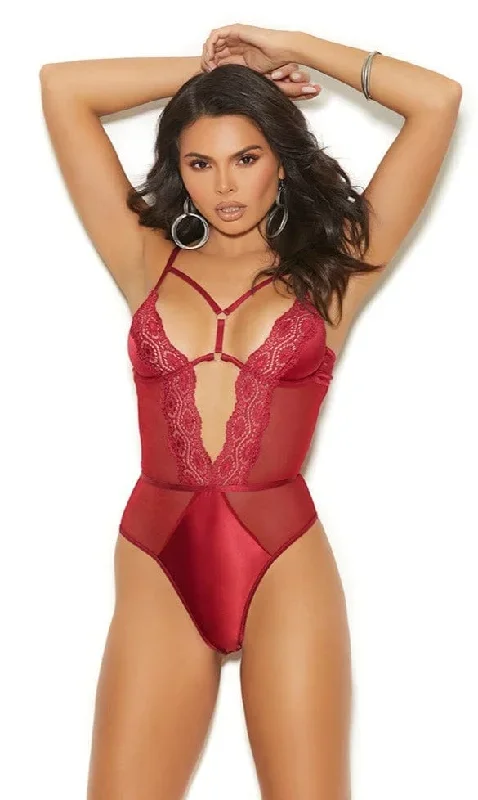 Sexy Flex Mesh, Satin and Lace Teddy