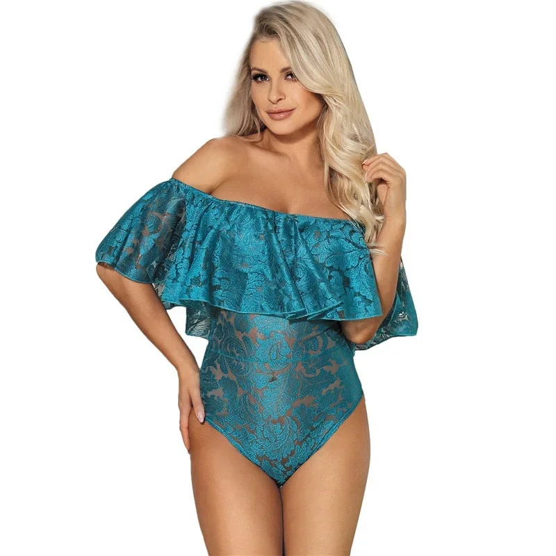 Sexy Teddy Lingerie Hot Women Off Shoulder