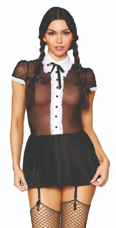 Steamy Gothic Schoolgirl Roleplay Costume