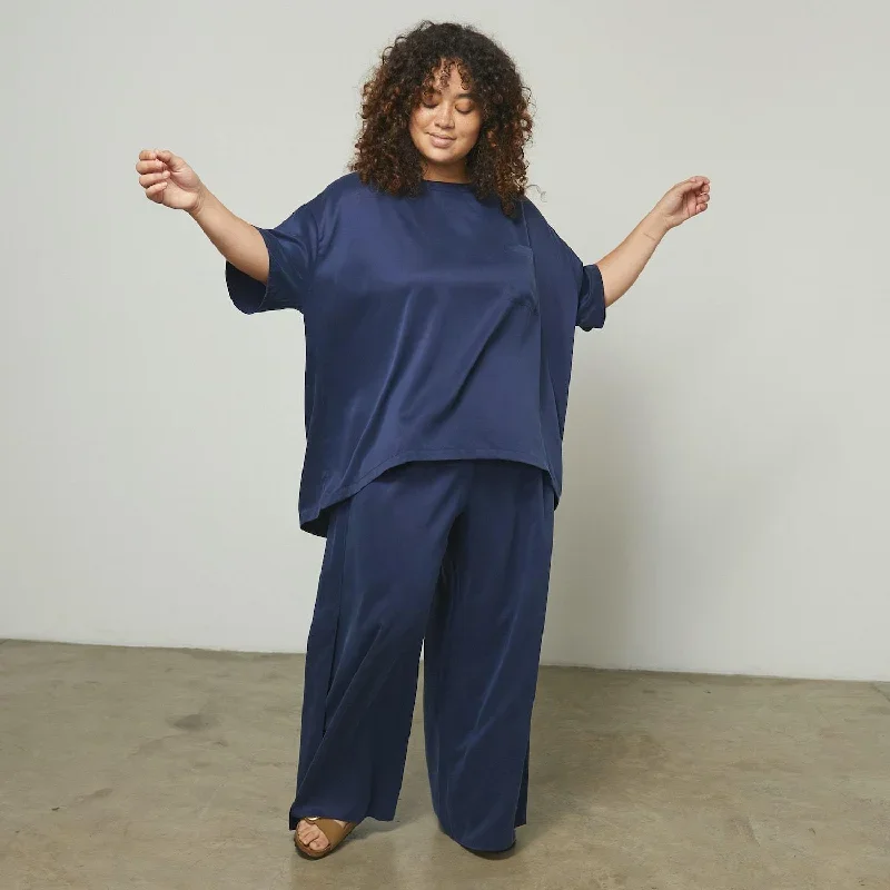 womens-washable-silk-tee-pant-set-deep-blue